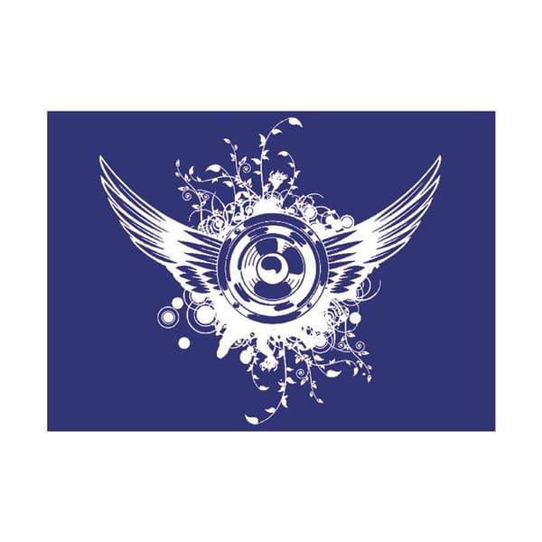 Pochoir specialtextil A4 - Rayher - Heavy Wings - Mjuk plast - Inkluderar spatel - Blandat