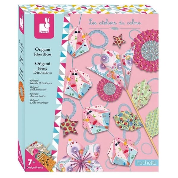 Kreativt kit - JANOD - Origami Jolies Décos - Flerfärgad - Rosa - Barn - 7 år