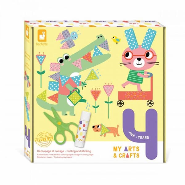"Klipp- och Klistra Kit Från 4 År - 4 Tavlor - Kreativ Hobbykit För Barn"