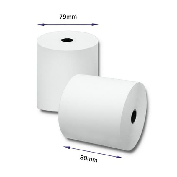 Termiskt Papper på Rulle Qoltec 51892 10 antal 79 mm 80 m Vit