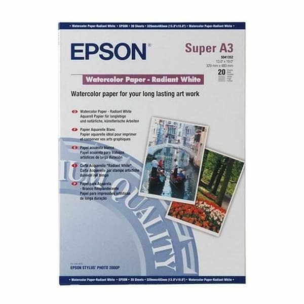 Pack med bläckpatroner och fotopapper Epson C13S041352 A3 20 Blad