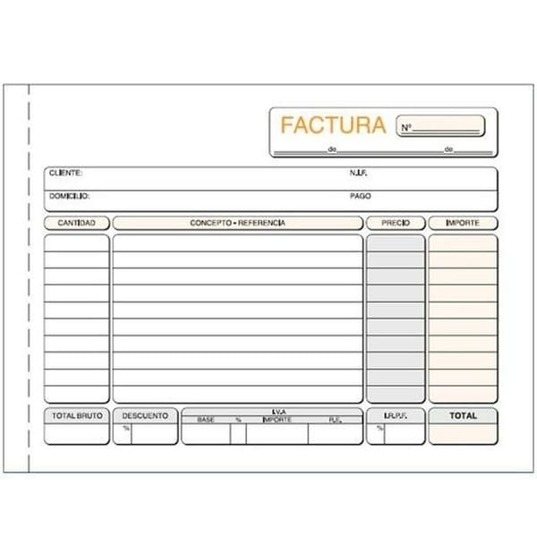Faktura-kontrolbog 21 x 15 cm (5 enheder)