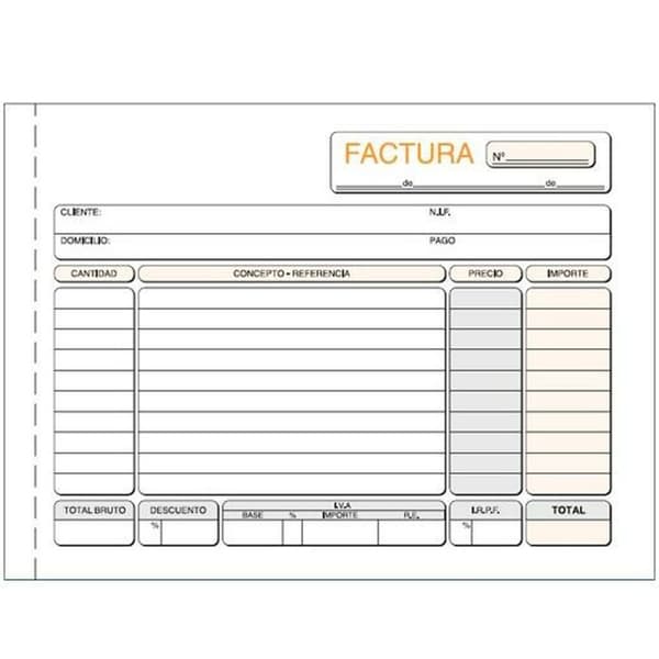 Faktura-kontrolbog 21 x 15 cm (10 enheder)