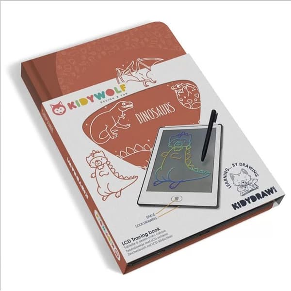 Ritningstablett - Kidywolf - Kidydraw-Mini - LCD-skärm - 30 illustrationer - Bärbar