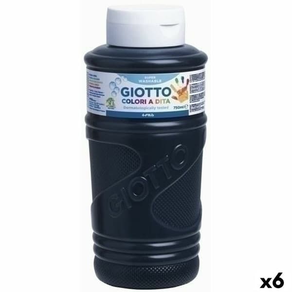 Fingermaling Giotto Sort 750 ml (6 enheder)
