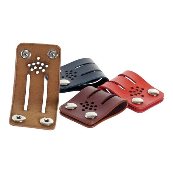 Kabelholder DKD Home Decor Sort Multifarvet Camel Polyuretan 3 x 1 x 6 cm (4 enheder)