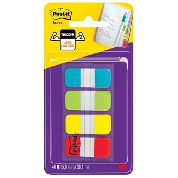 Sut med klæberige noter Post-it Index Multifarvet 40 Ark 15,8 x 38 mm (6 enheder)