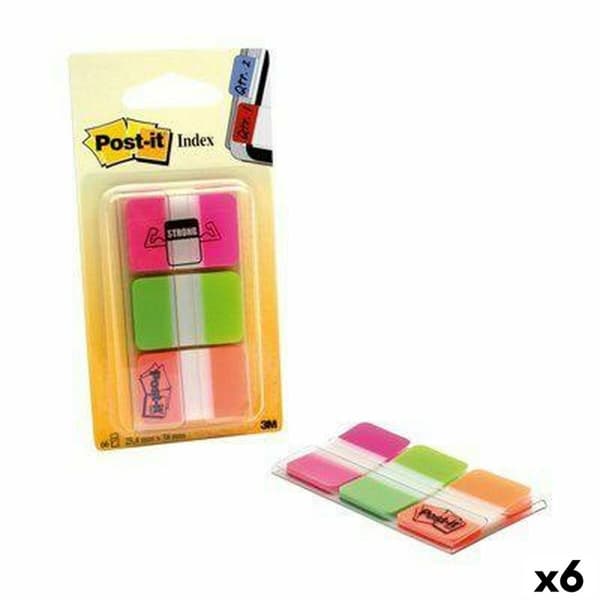 Sut med klæberige noter Post-it Index Multifarvet 25 x 38 mm (6 enheder)
