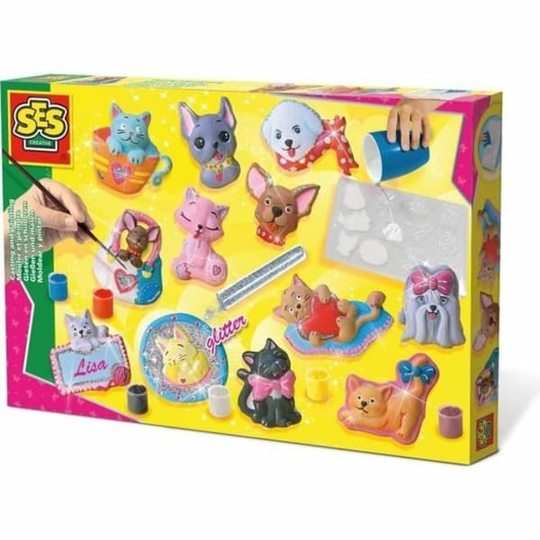 Håndværksspil SES Creative Plaster casting dogs and cats