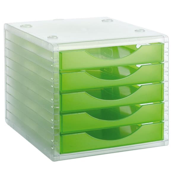 Modulaarinen arkistokaappi Archivo 2000 ArchivoTec Serie 4000 5 laatikkoa Din A4 Vaaleanvihreä 34 x 27 x 26 cm