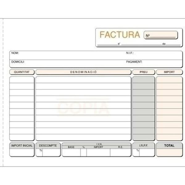 Faktura-kontrolbog 1/4 (5 enheder)
