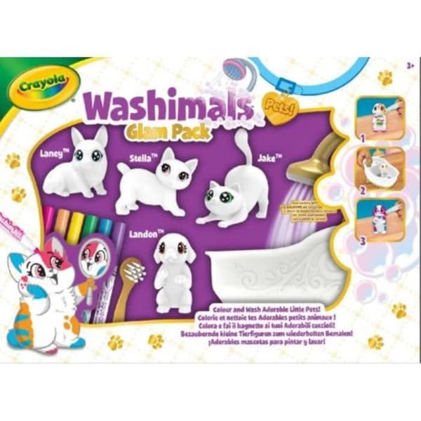 Washimals 3D målarlåda - CRAYOLA - Tvättbara markörer ingår - För barn från 3 år och uppåt