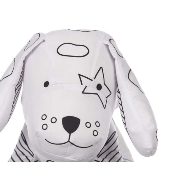 Gosedjur att färga Pincello ST341 Vit Svart Tyg 13 x 14 x 20 cm Hund (8 antal)