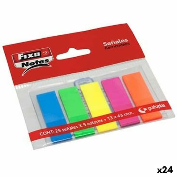 Klæbende huskesedler Fixo 25 Ark 13 x 43 mm (24 enheder)