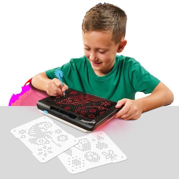 Magnetisk skiffer - TOMY - Megasketcher Lights Alive - 632 ljuspunkter - 8 färger - Dubbelsidig penna