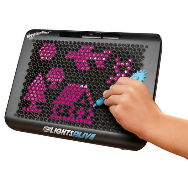 Magnetisk skiffer - TOMY - Megasketcher Lights Alive - 632 ljuspunkter - 8 färger - Dubbelsidig penna