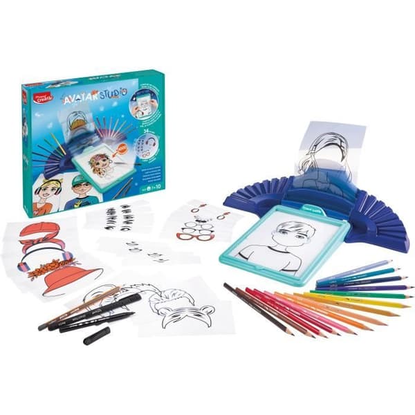 Maped Creativ - Avatar'Studio - Upplyst ritmaskin med modellblad och ritmaterial - Från 7 år