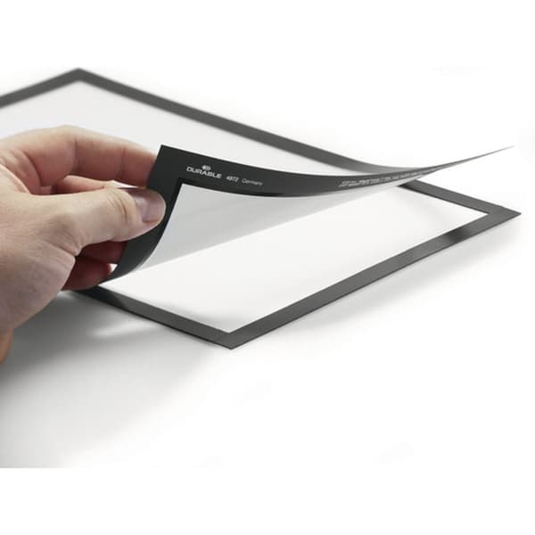 Informationsram Durable Svart Transparent Magnetic Plast 2 Delar