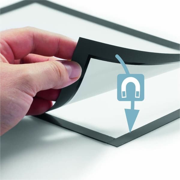 Informationsram Durable Svart Transparent Magnetic Plast 2 Delar