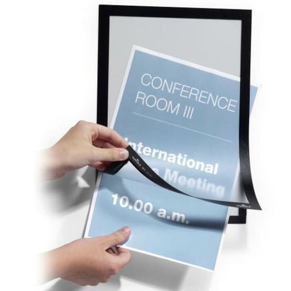 Informationsram Durable Svart Transparent Magnetic Plast 2 Delar