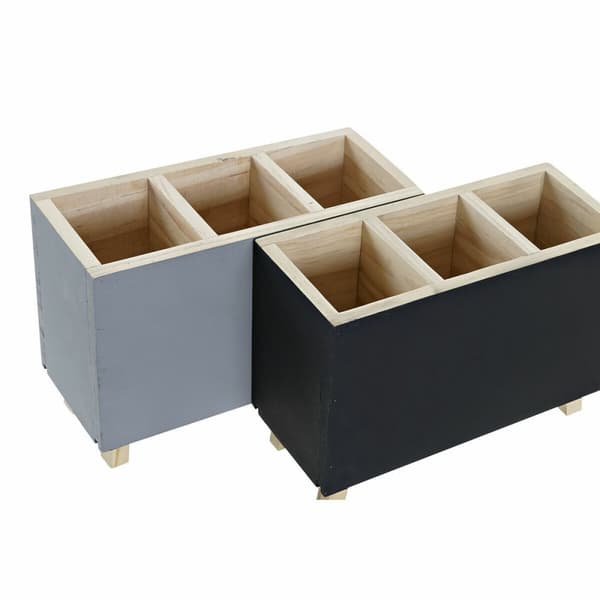 Arrangør DKD Home Decor Skrivebord Tre (2 pcs) (18 x 7.5 x 12 cm)