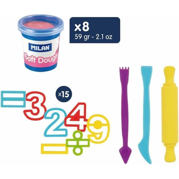 Modelleringspasta Milan Soft Dough Lots of Numvers