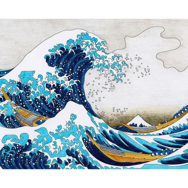 Diamantmålningssats - Hokusai wave modell - Japan - 40x50cm