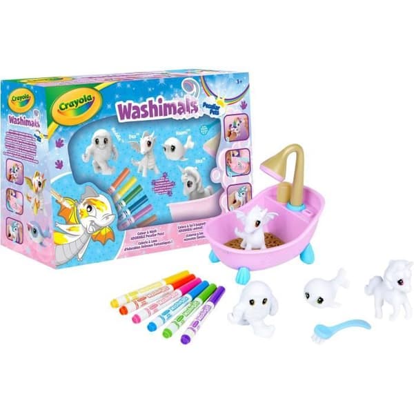 Crayola - Washimals Fantastic Beasts - Tvättbart färgset för barn från 3 år och uppåt