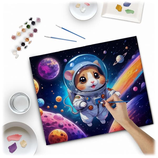 Billede til at male efter tal 40x50 cm Massido Astronauta