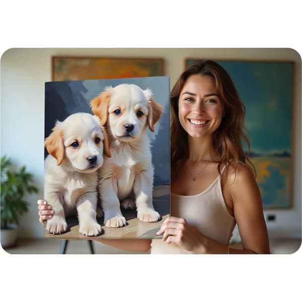 Bild att måla efter siffror 40x50 cm Massido Puppies