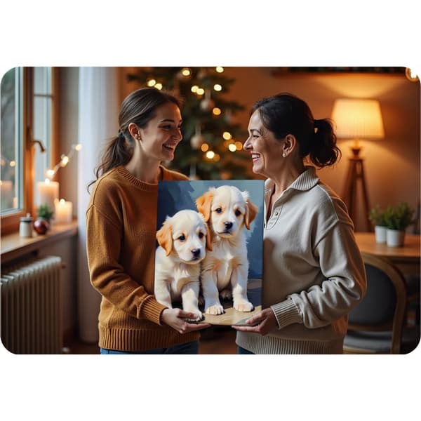 Bild att måla efter siffror 40x50 cm Massido Puppies