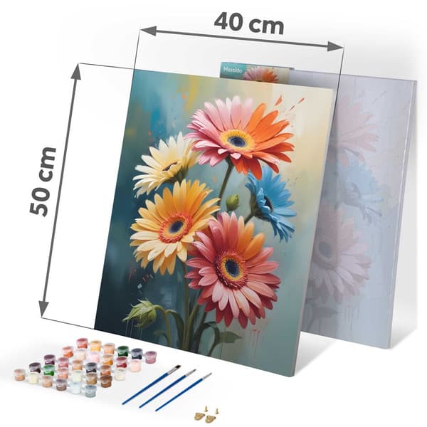 Kuva maalattava numeroilla 40x50 cm Massido Flowers