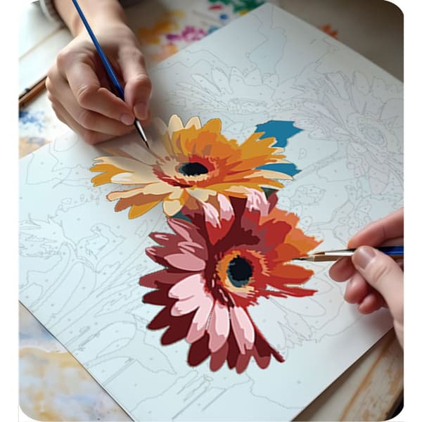 Kuva maalattava numeroilla 40x50 cm Massido Flowers