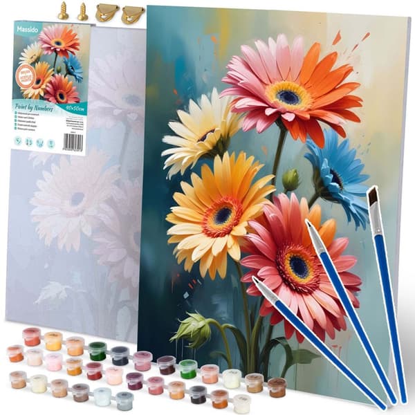 Billede til at male efter tal 40x50 cm Massido Flowers