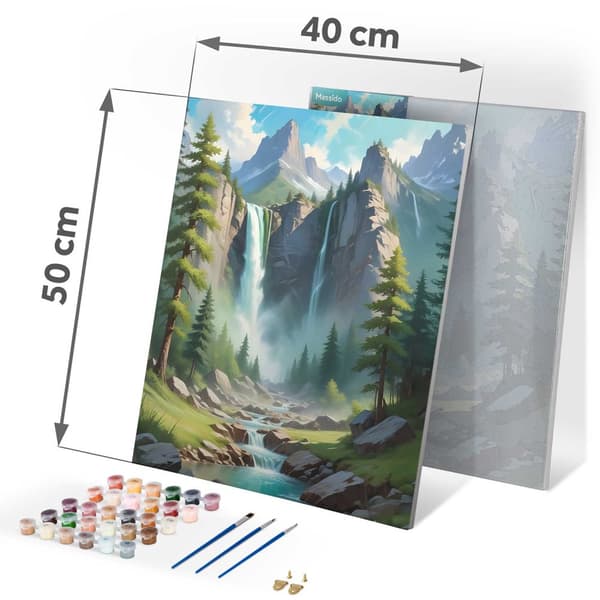 Kuva maalattava numeroilla 40x50 cm Massido vuoristomaisema