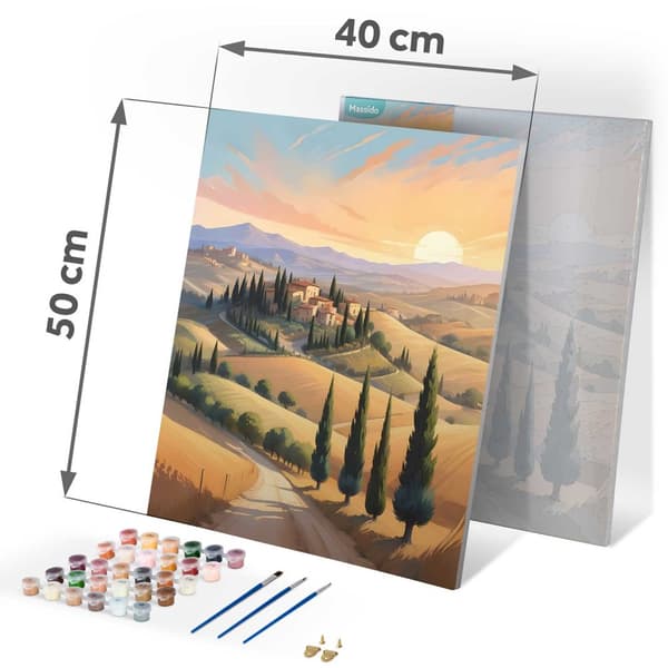 Billede til at male efter tal 40x50 cm Massido Landskab