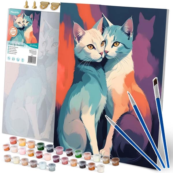 Bild att måla efter siffror 40x50 cm Massido Cats