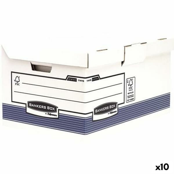 Arkivboks Fellowes Maxi Blå Hvid 31 x 39 x 56 cm 10 enheder
