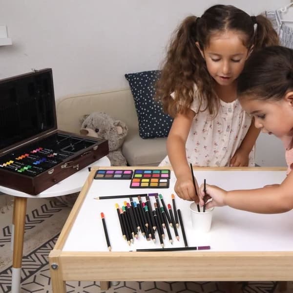 XXL-fodral med 140 delar - KONSTNÄRENS HAND - Ritlåda - Manuella aktiviteter - Komplett kit - Plastic Arts