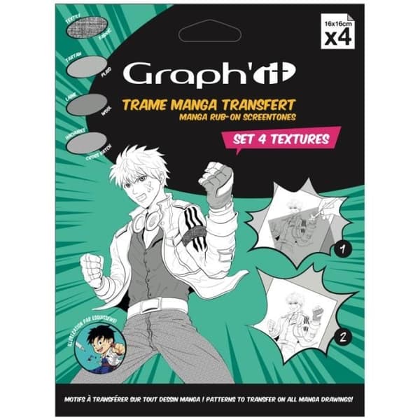 Överföringsmallar - Texturer - 16 x 16 cm - 4 st - Lätta att applicera - För vuxna