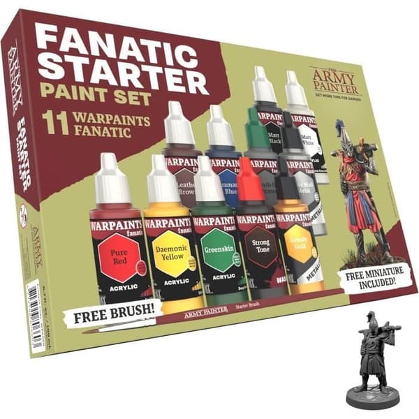 Målarset - The Army Painter - Warpaints Fanatic - 11 x 18 ml - Inkluderar 1 figur - Akryl
