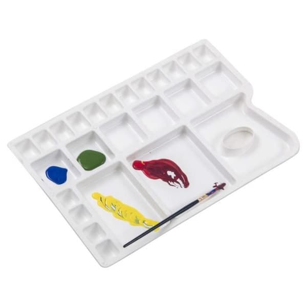 Liquidraw 25 bra Palette med Extra Large Målarpalett för akrylfärg, oljefärg och vattenfärg för