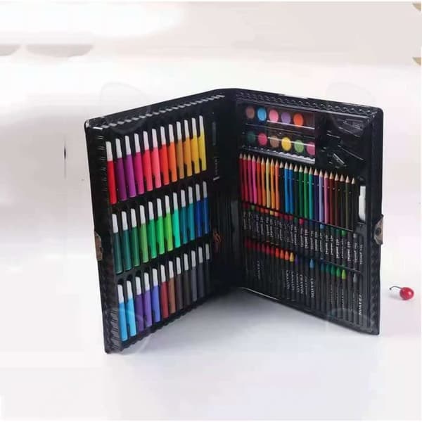 CONFO® 150 delar barnpensel Akvarellpenna Set Graffiti Art Pennor Gör-det-själv målningsverktyg Presentask