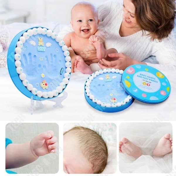 TD® Molding Baby Mage Gravid kvinna Handavtryck Födelse Souvenir DIY Leksak Bläck och fötter Nyfödda Barn Present