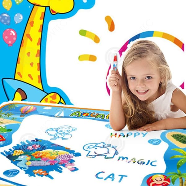 INN Vatten ritmatta 100x70cm barn ritmatta magisk vatten ritmatta levereras med olika tillbehör pedagogiska presenter till barn