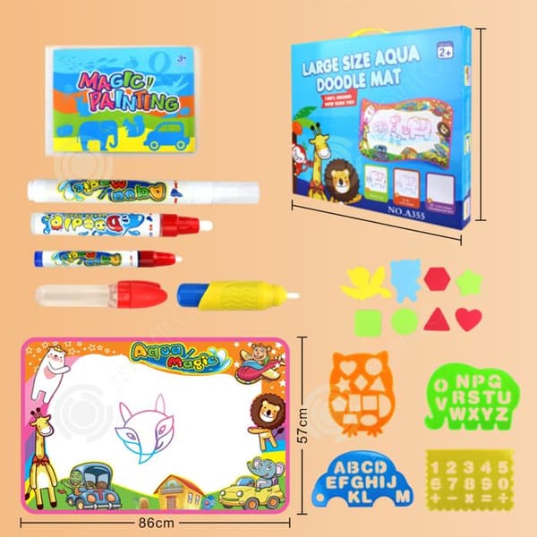 INN Vatten ritmatta 100x70cm barn ritmatta magisk vatten ritmatta levereras med olika tillbehör pedagogiska presenter till barn