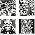 Miniatyrbild 2 av 2: Färgläggningsillustrationer - CARIOCA - Set med 4 i sammet - Utvecklar finmotorik - Kreativitet - Unisex