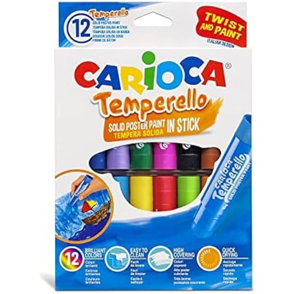 Måla pennor - CARIOCA - Set med 12 - För barn - Flerfärgad