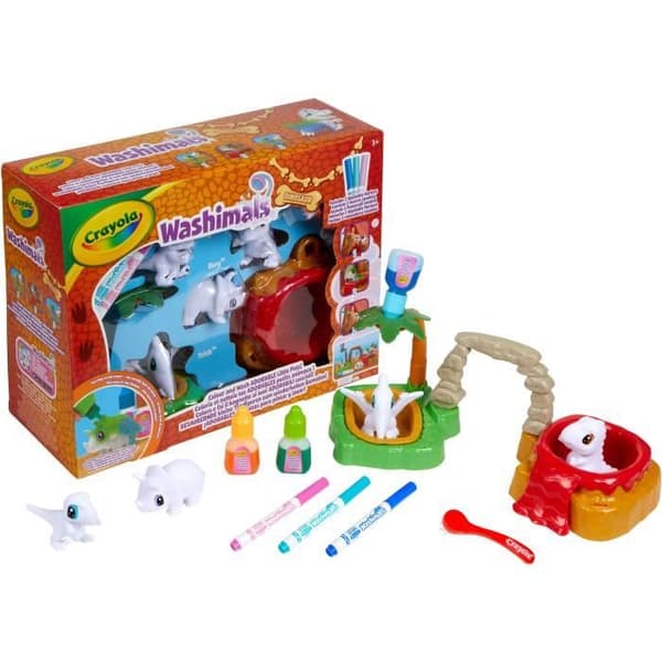 Washimals - CRAYOLA - Mina färgande djur - Dinosaurier - För barn från 3 år och uppåt