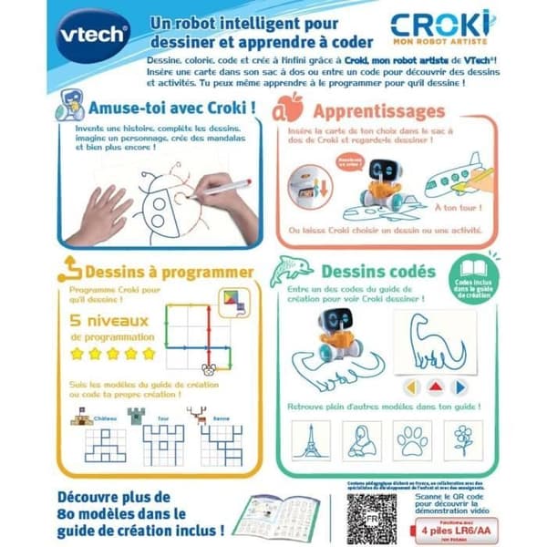 Croki Artist Robot - VTECH - Pedagogisk elektronisk leksak - Ritning och kodning
